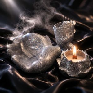 Ööhõbe Rituaal- Müstiline Küünla-ja Altarikomplekt